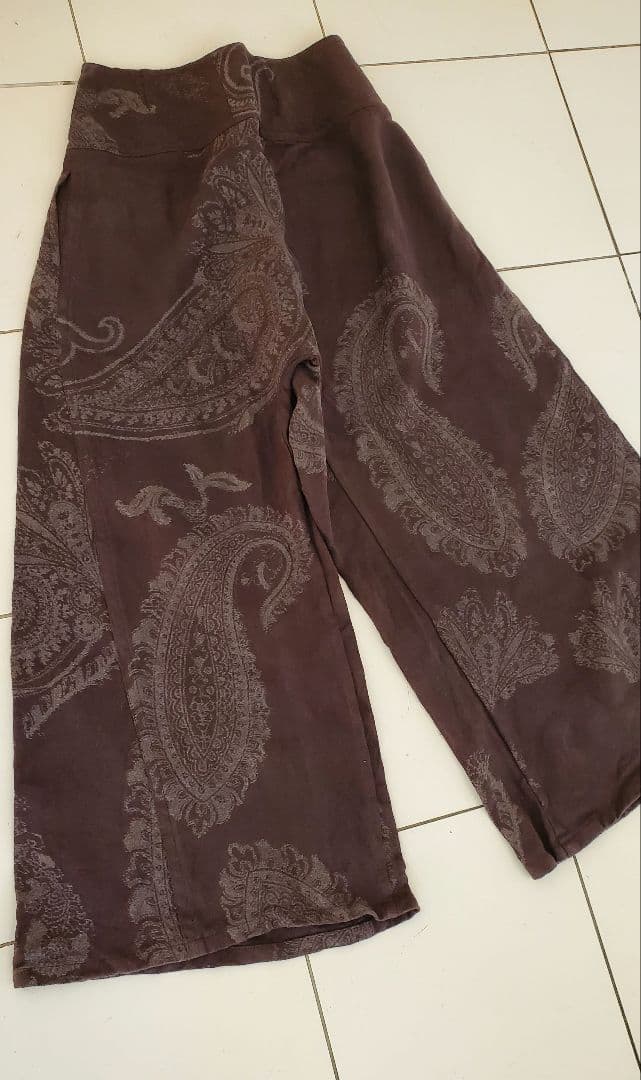 share sprint ブラウン ペイズリー柄 サルエルパンツ