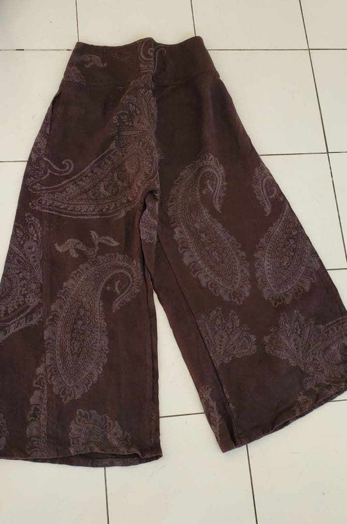 share sprint ブラウン ペイズリー柄 サルエルパンツ