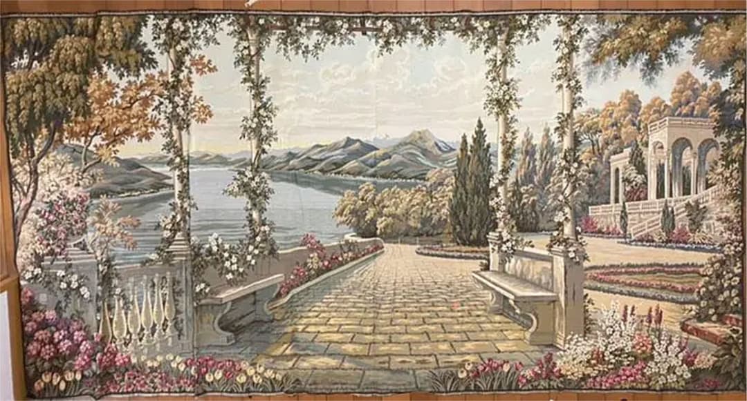 【贅沢敷物】新品　100年前　ゴブラン織り　絨毯　140×340 カーペット