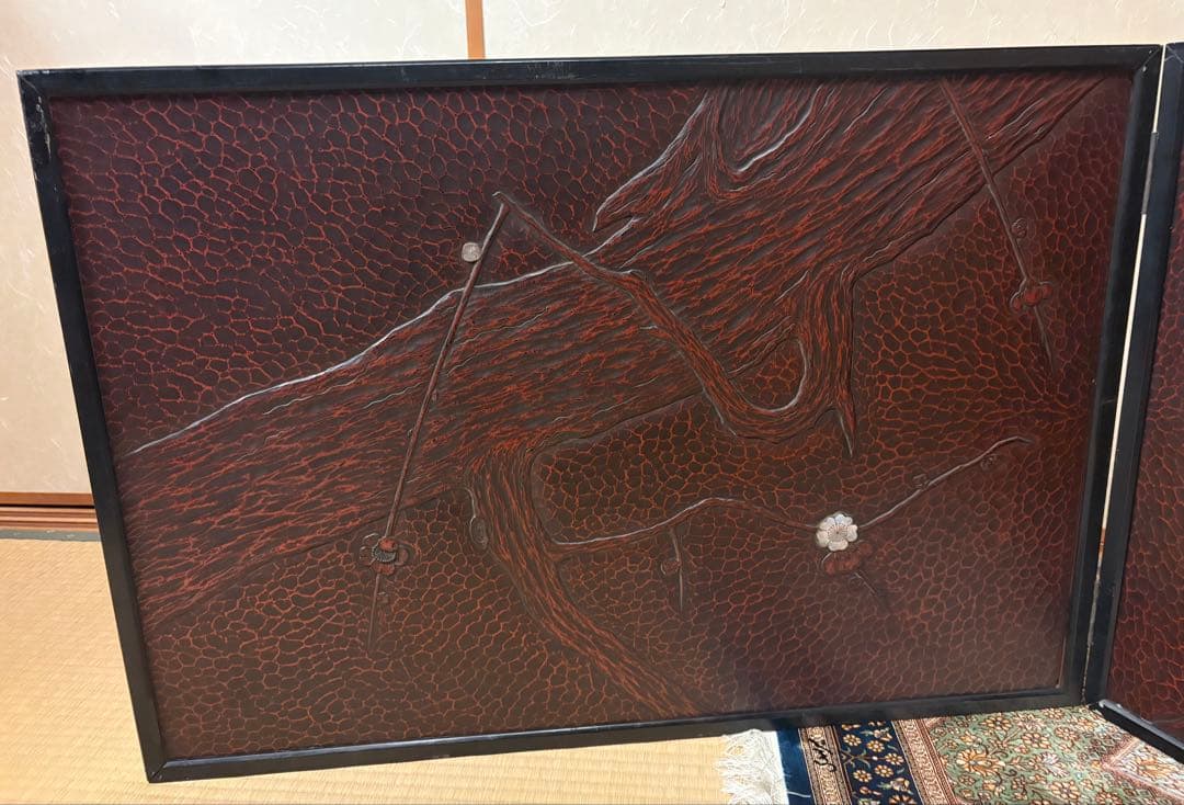 鎌倉彫　風呂先屏風