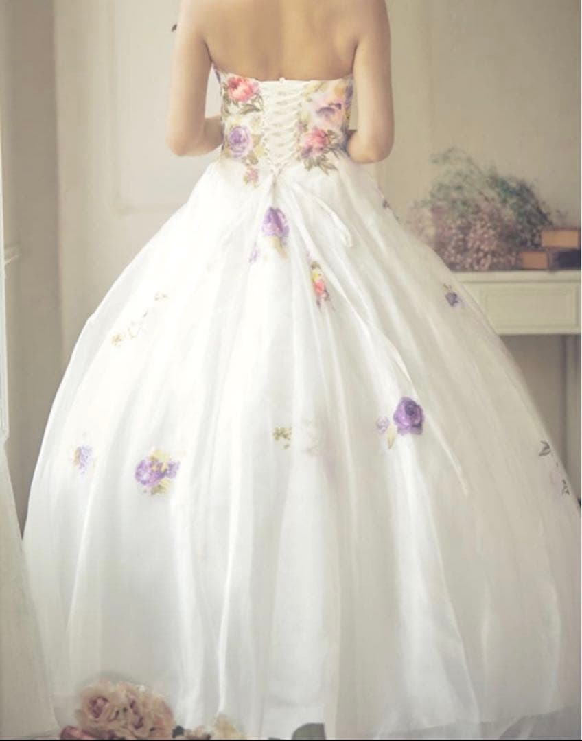 JEANMACLEANジャンマクレーンフラワーオーガンジーロングドレス