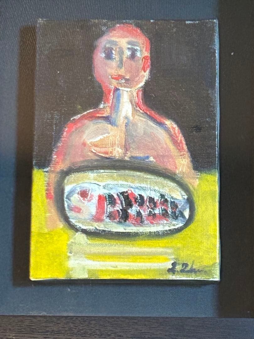 田中拓馬　イギリス国立博物館収蔵作家 　油彩画 額装