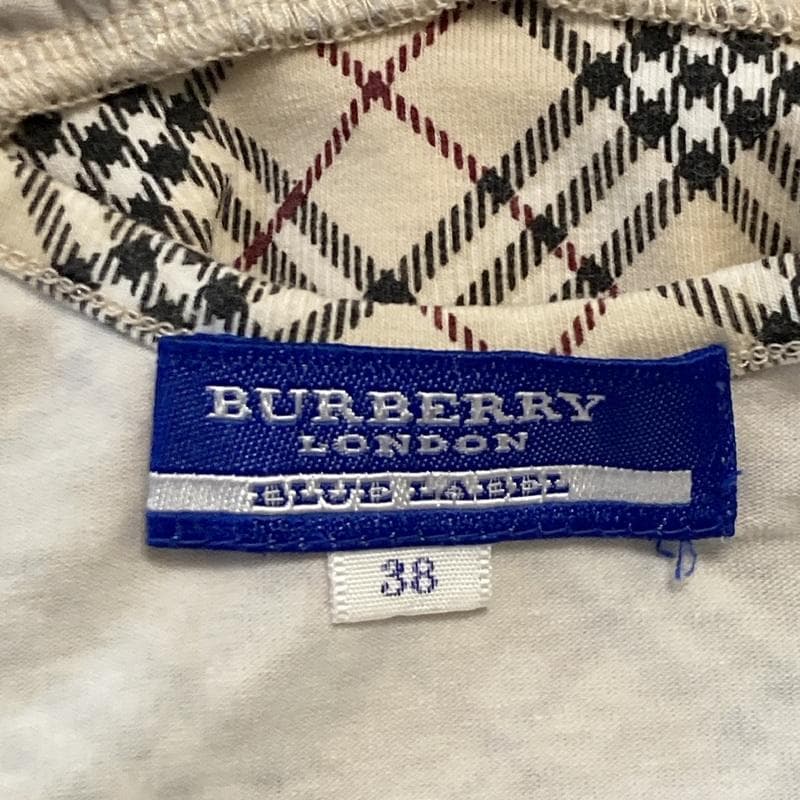 【高級】Burberry キャミソール ノバチェック ホースロゴ 刺繍 38