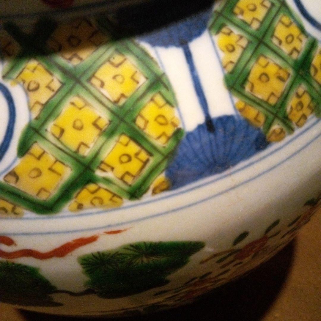 中国陶磁器　明萬歴赤絵　唐子