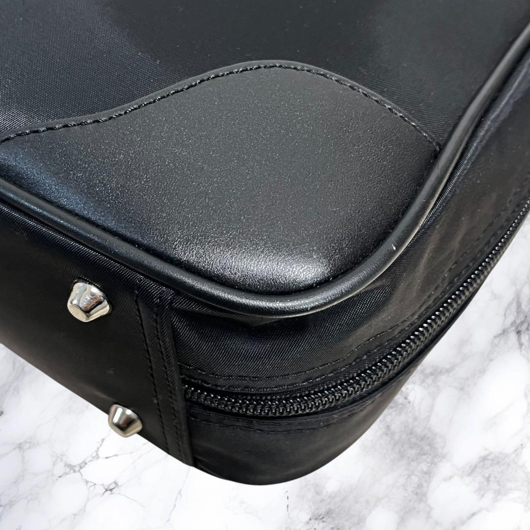 極美品 タケオキクチ 2way ビジネスバッグ ショルダーバッグ 本革 ナイロン