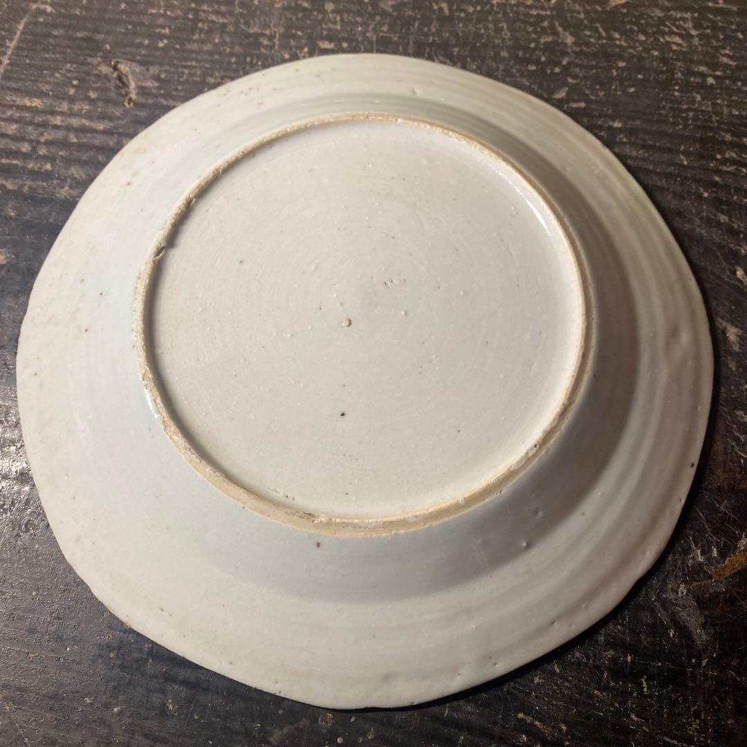 中国山水図染付皿19cm【桐箱付】