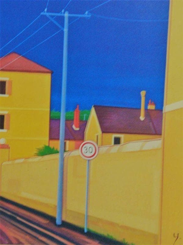 山内滋夫、【ヴァルモンドワ】、希少な額装用画集より、新品額装付