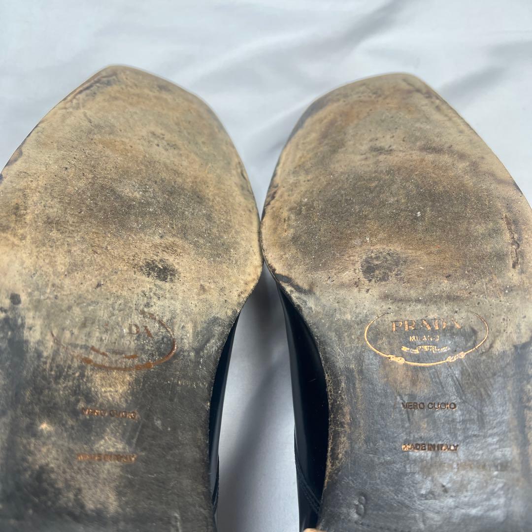 靴 Archive PRADA square toe leather shoes