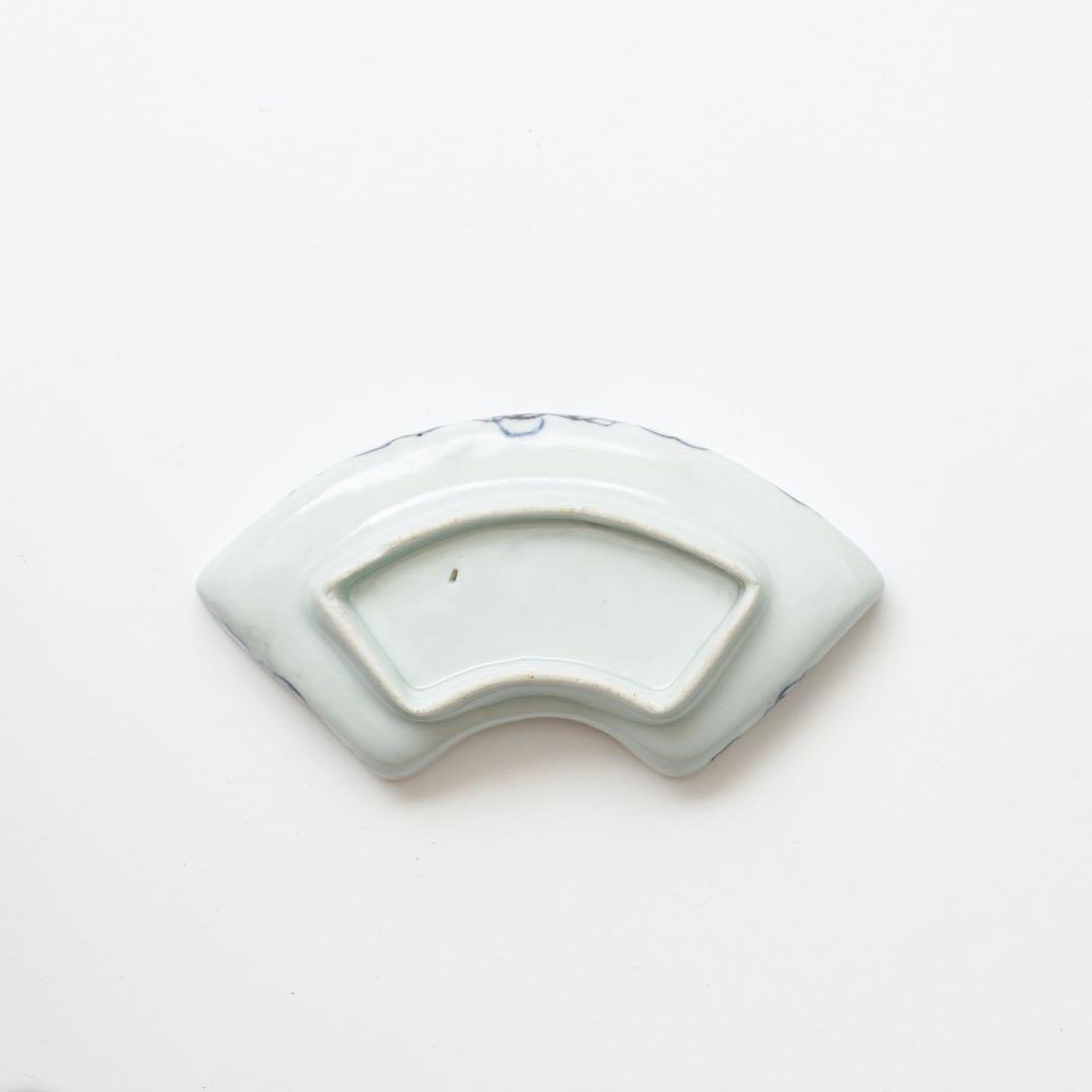 古伊万里　伊万里　江戸　中期　富士山形　扇面形　変形皿　小皿　手塩皿　2客セット