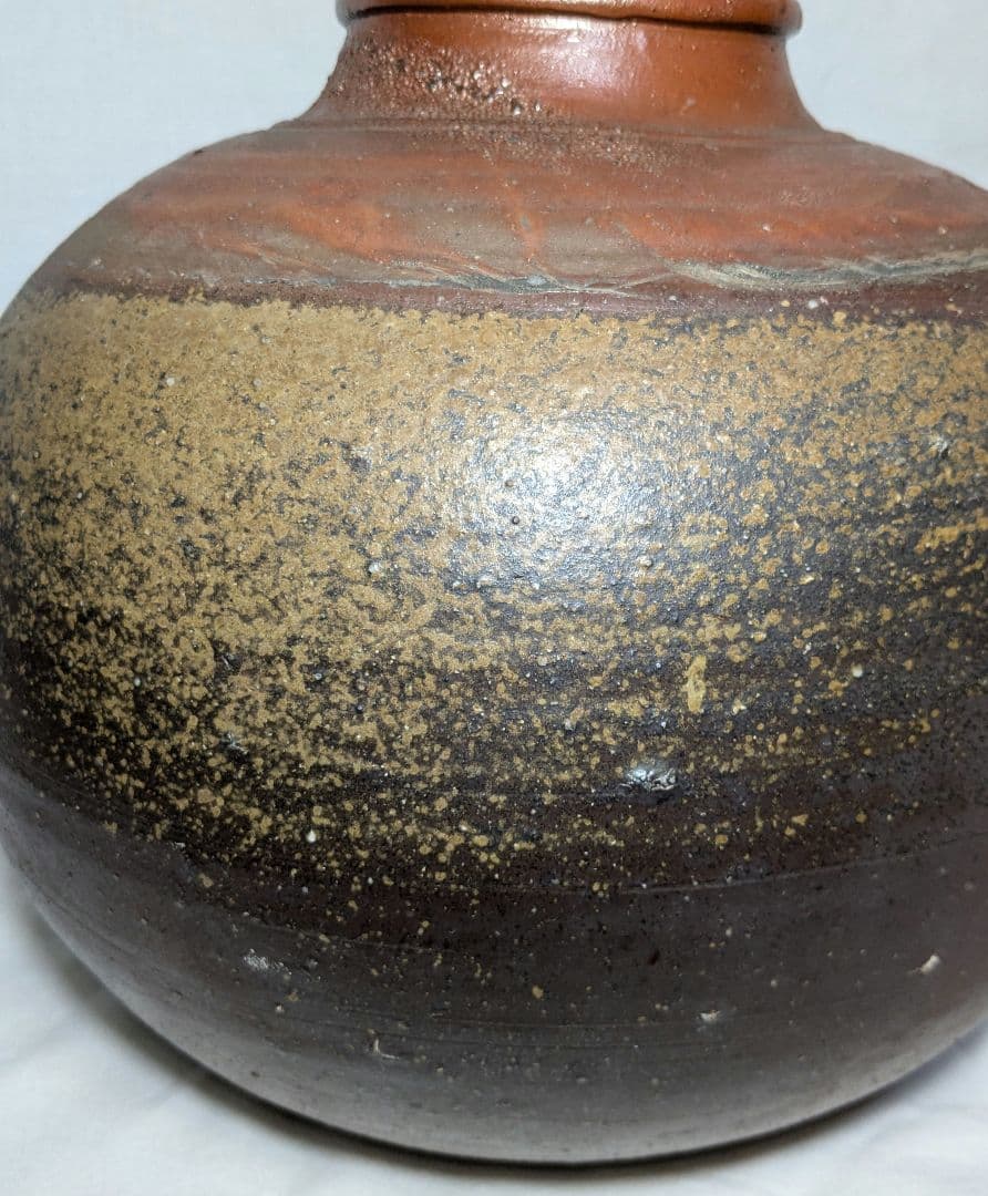 伝統工芸士 西川政美 備前焼 壷 壺花瓶 花器 フラワーベース つぼ 花入 置物