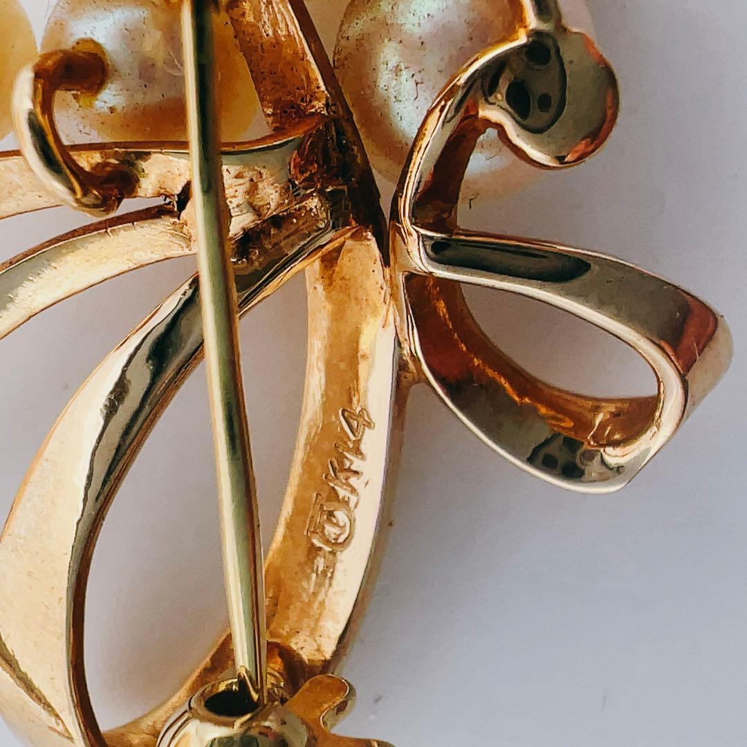 ○田崎真珠　ブローチk14