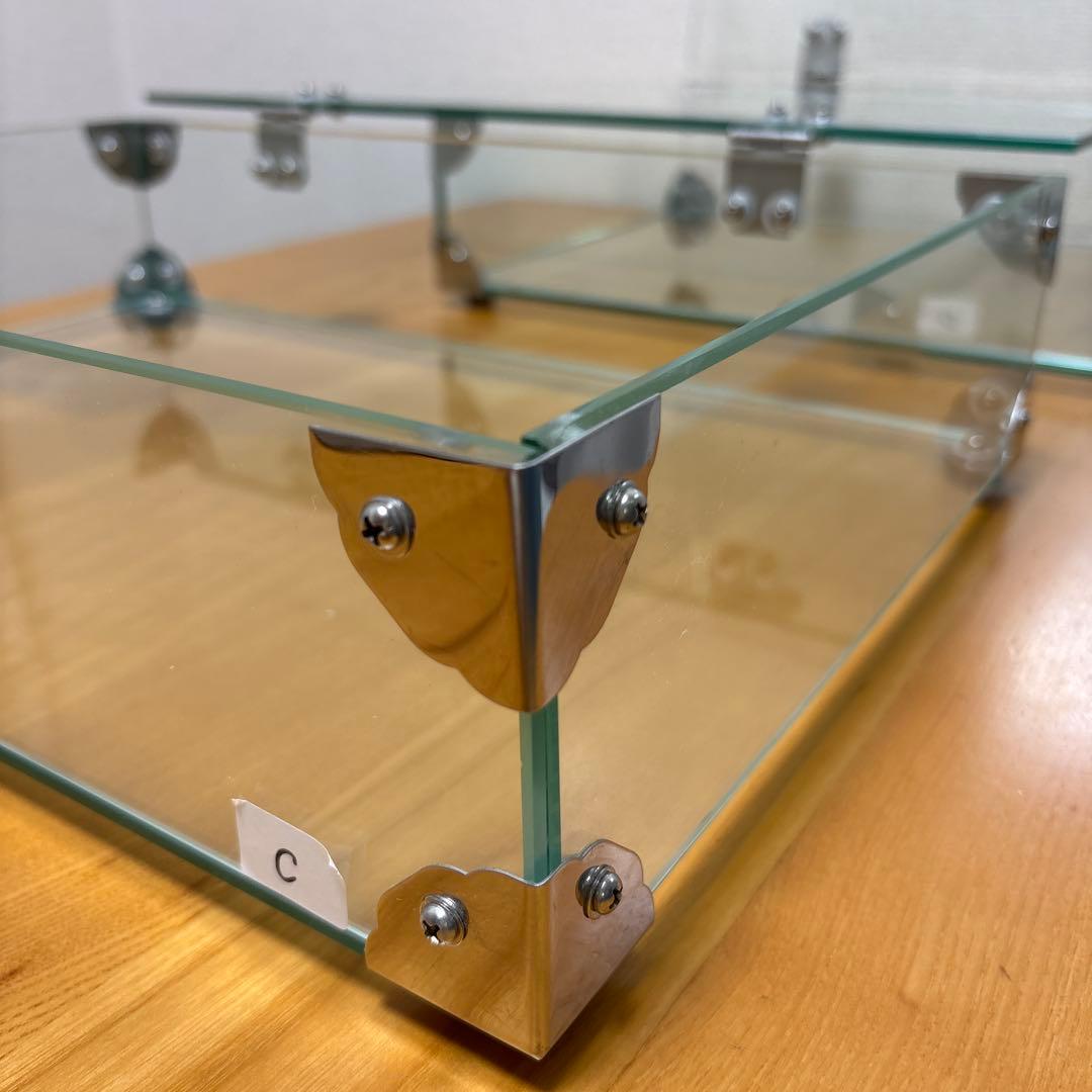 アンティーク風ガラスケース2段！雑貨などのディスプレイに！【C.D】