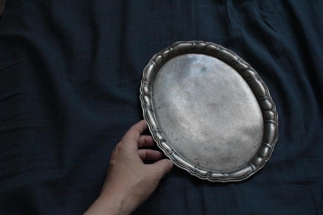 エタンオーバルプレート/フランスアンティークアクセサリートレイ