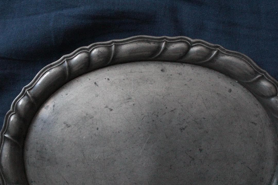 エタンオーバルプレート/フランスアンティークアクセサリートレイ