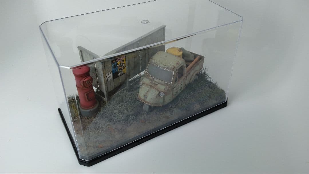 値下げ1/32 ミゼット　完成品　廃車ジオラマ　ケース付き