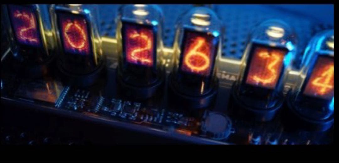 ニキシー管シミュ　置き時計hachisanmaru MARVEL TUBES