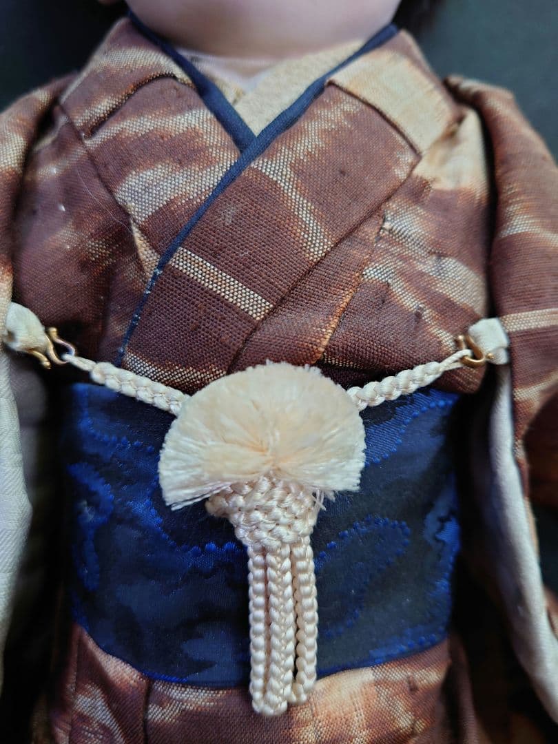 修復済（三代目東光様）市松人形　廣本乾随　大正期　福耳　長羽織　縮緬の長襦袢