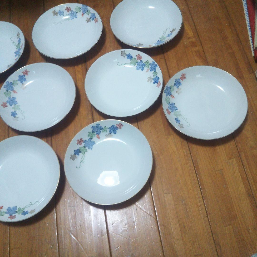 昭和レア物30年代古い深川製磁有田焼皿10枚揃いもう手に入らない飾り品未使用品