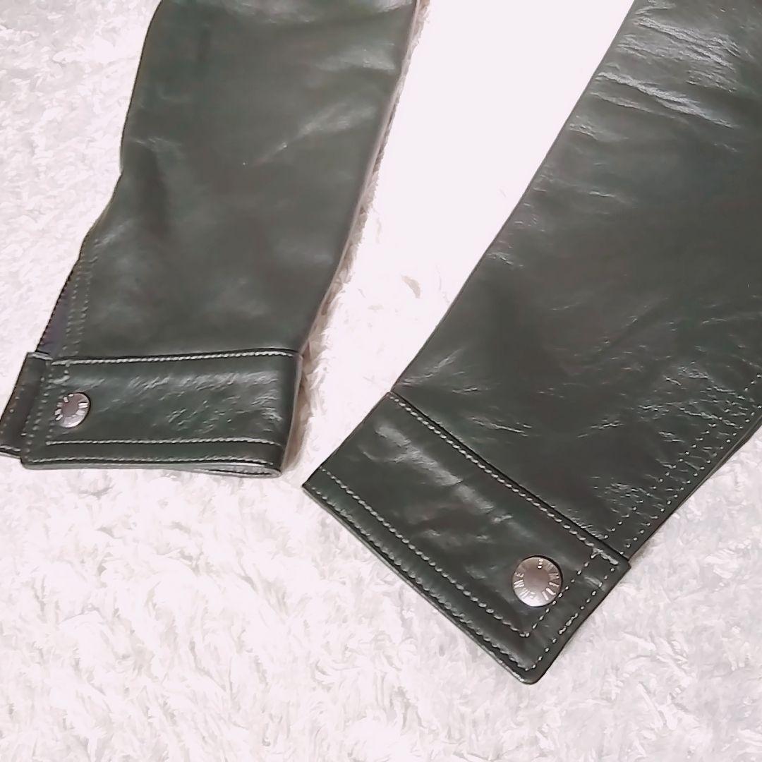 【タグ付 極美品 希少色】エンメティ　JURI　シングルライダースジャケット