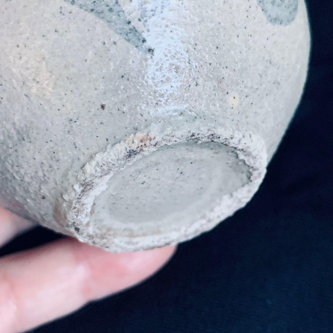 欠けあり 高麗青磁鉄絵唐草紋 花瓶 花器 李朝高麗コレクター放出品陶磁古玩朝鮮美