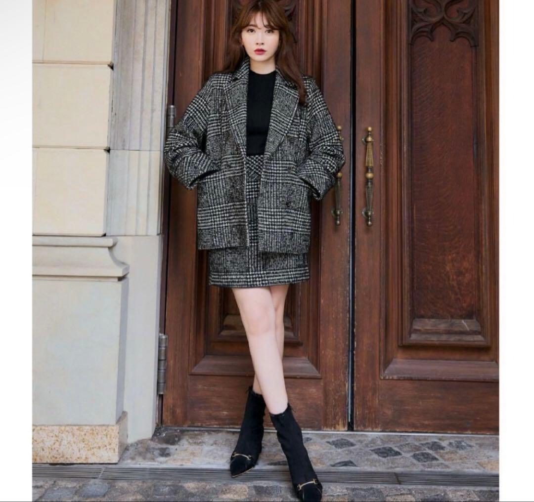 ジャケット・アウター Her lip to Hemingway Check Tweed Jacket