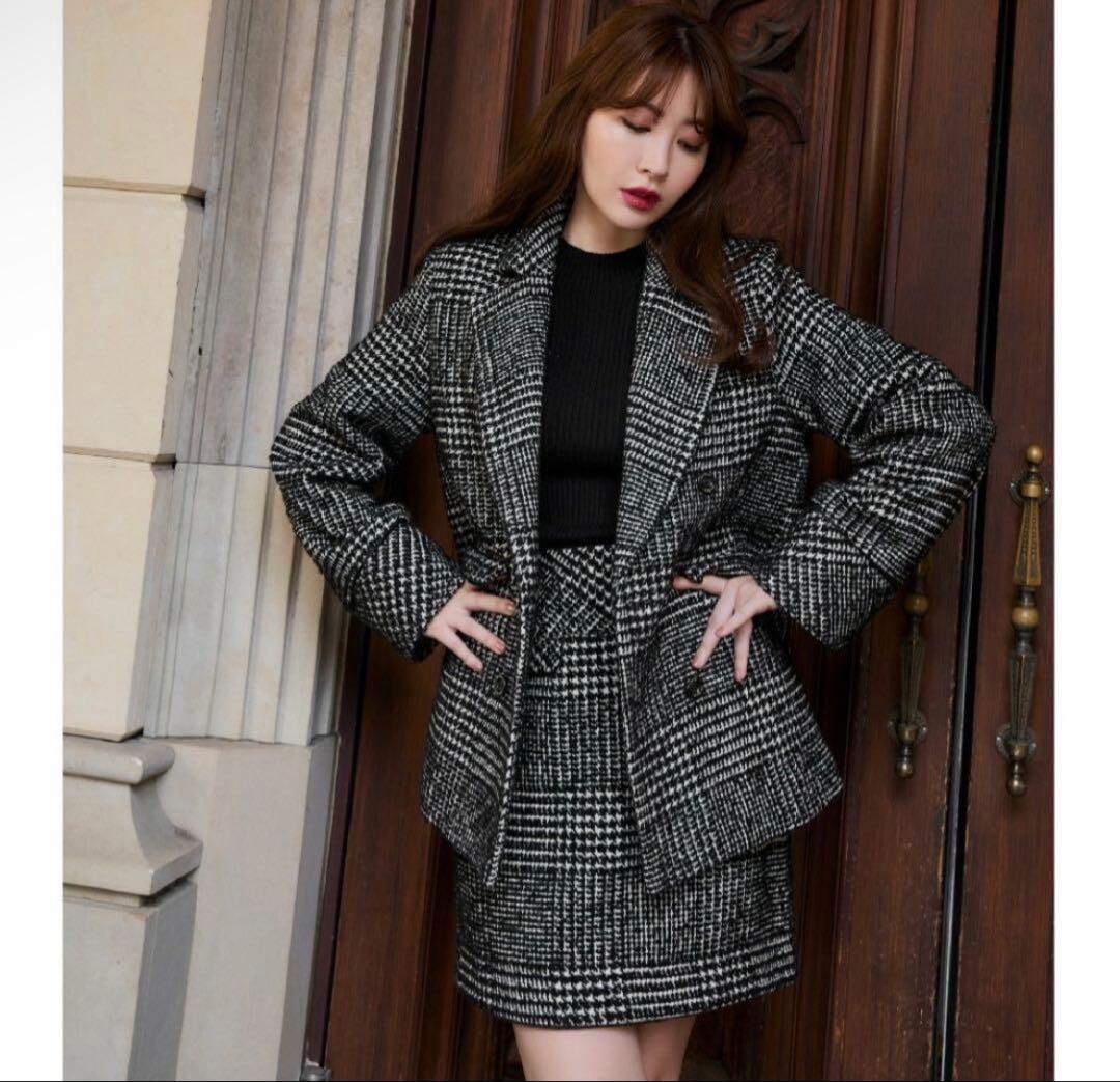 ジャケット・アウター Her lip to Hemingway Check Tweed Jacket