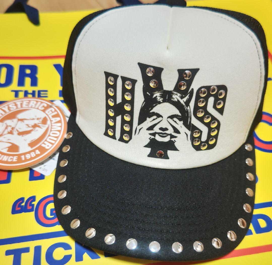 ヒステリックグラマー SEE NO EVIL スタッズメッシュキャップ