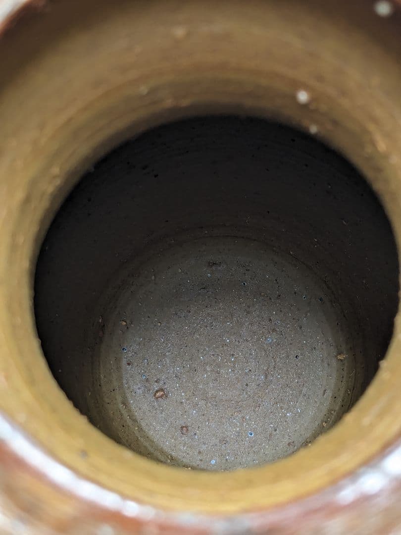 岡山県重要無形文化財 藤原建 備前焼 擂座花入 共箱 花器 フラワーベース 花瓶