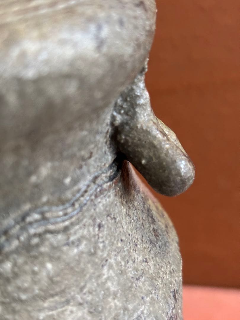 幻の窯　泥走舎(走泥舎)田土灰釉捻三筋彫文筒瓶八木一夫鈴木治　検オブジェ