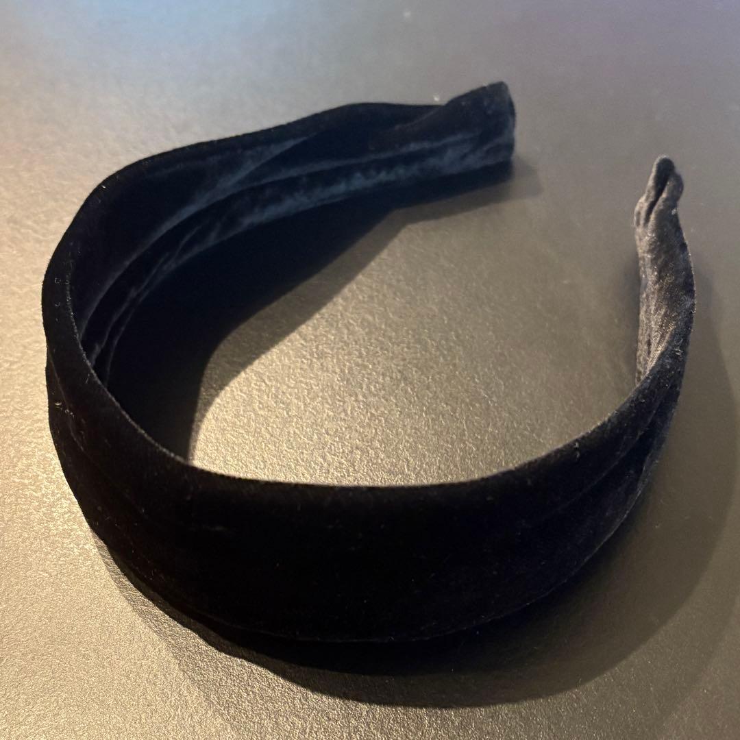 Hair Bar.コレットマルーフ黒ベロアヘッドバンド定価20,000円程度