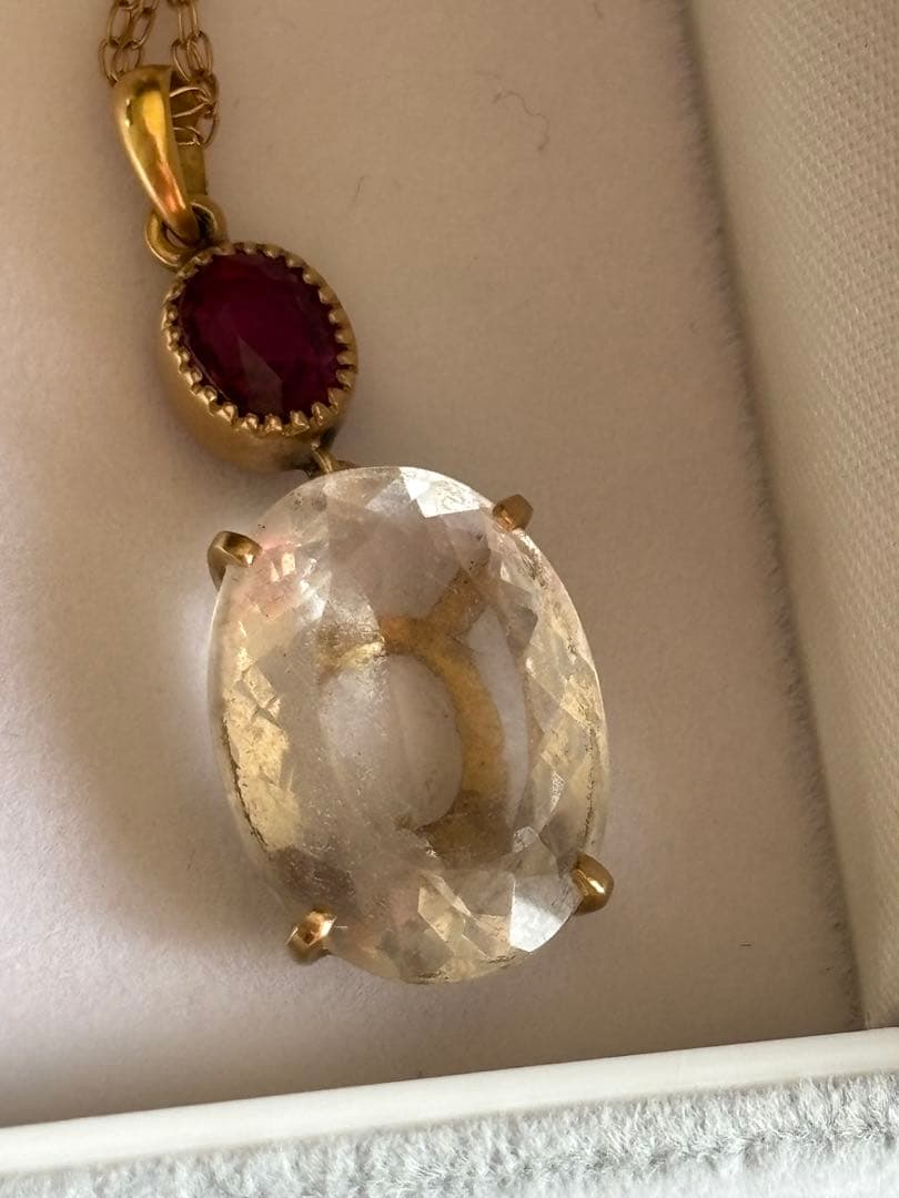 (YUI)インドラマンヌイール　(18金天然石)ネックレス保証書付き