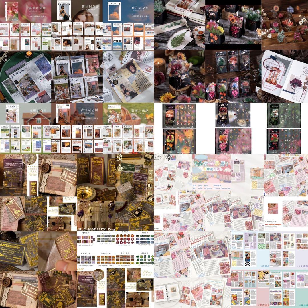 海外文具特大まとめ売り1●新品●コラージュ素材大量★大容量セット