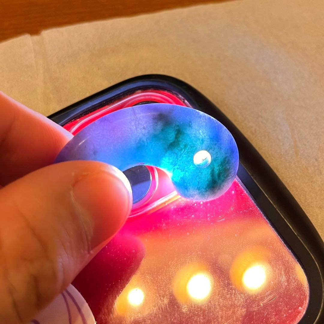 希少　古墳期　勾玉　複色翡翠