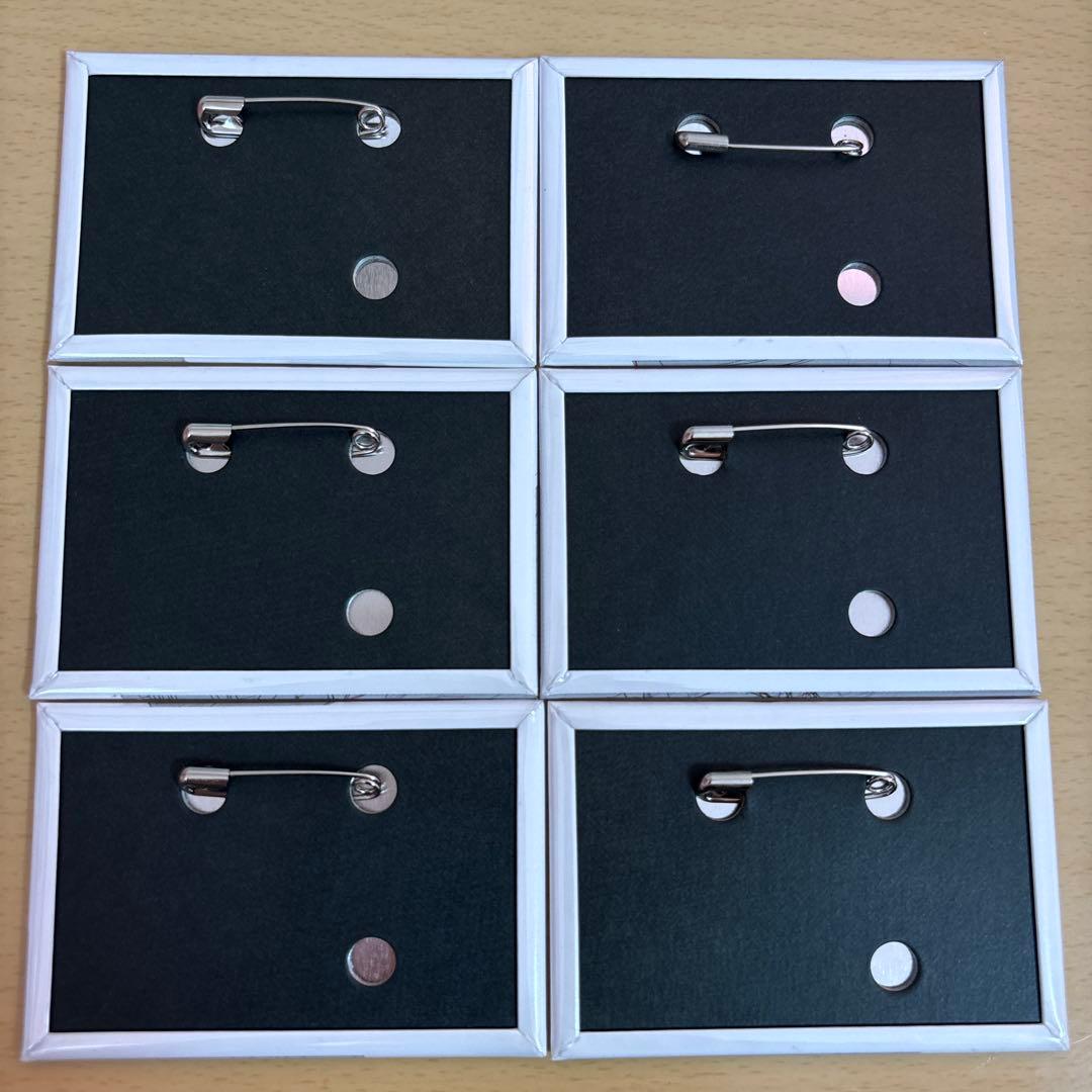 【※汚れ・傷あり】進撃の巨人 缶バッジ リヴァイ班 6点セット