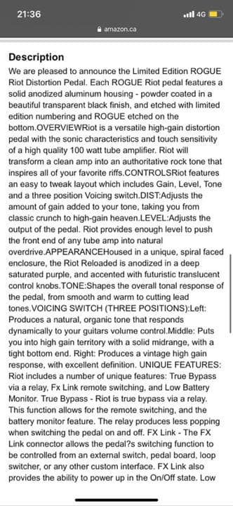 Suhr / Riot Distortion 限定黒色 (レア)