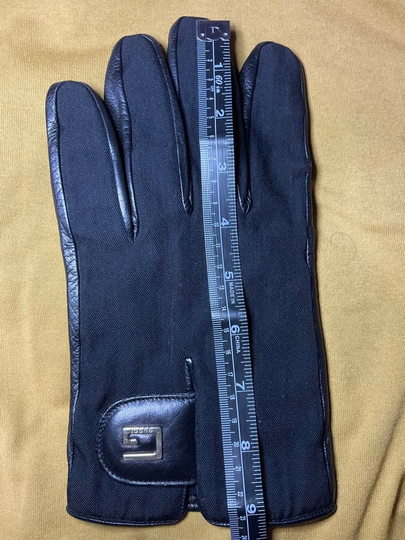 GUCCI グッチ　黒手袋 レザー　イタリア製　XL 大きいサイズ