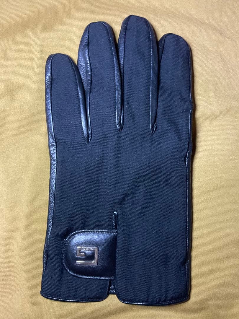 GUCCI グッチ　黒手袋 レザー　イタリア製　XL 大きいサイズ