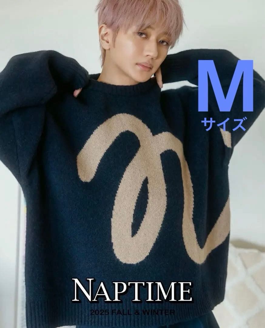 Naptime FW25 ニットプルオーバー NAVY Mサイズ Nissy