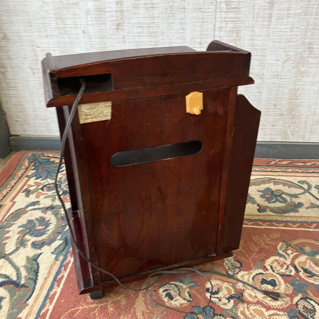昭和レトロ 多数収納 木製 ナイトテーブル サイドテーブルワゴン キャスター付き