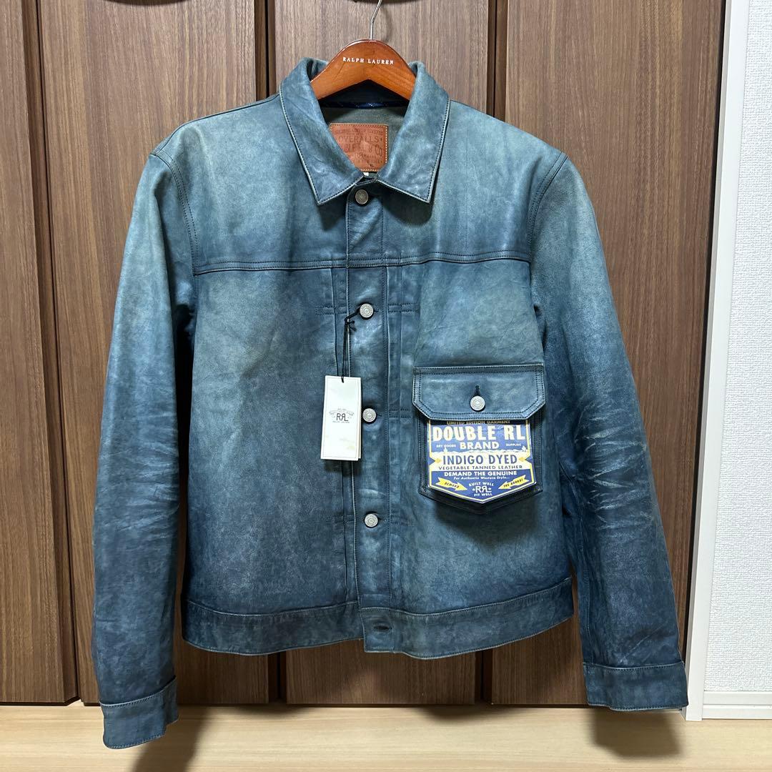 【150着限定】RRL INDIGO LEATHER JACKET リミテッド