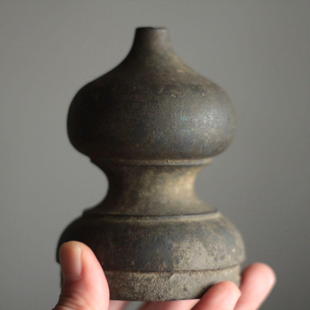 古銅 擬宝珠 古美術 古道具 アンティーク 仏教美術 オブジェ