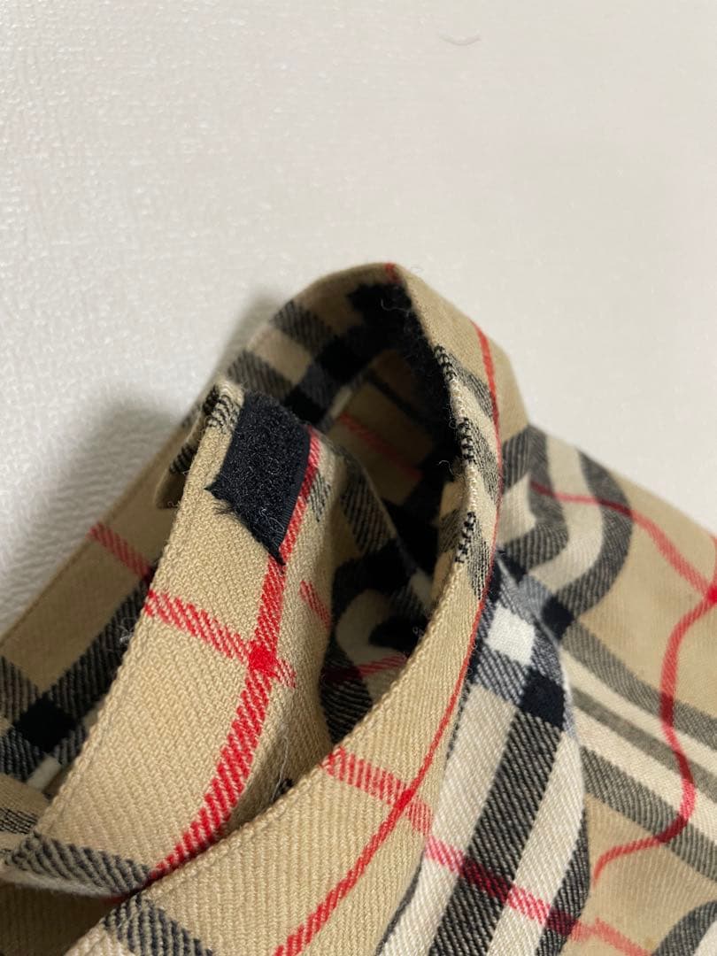 チェック柄プリーツスカート サイドバックル付き BURBERRY