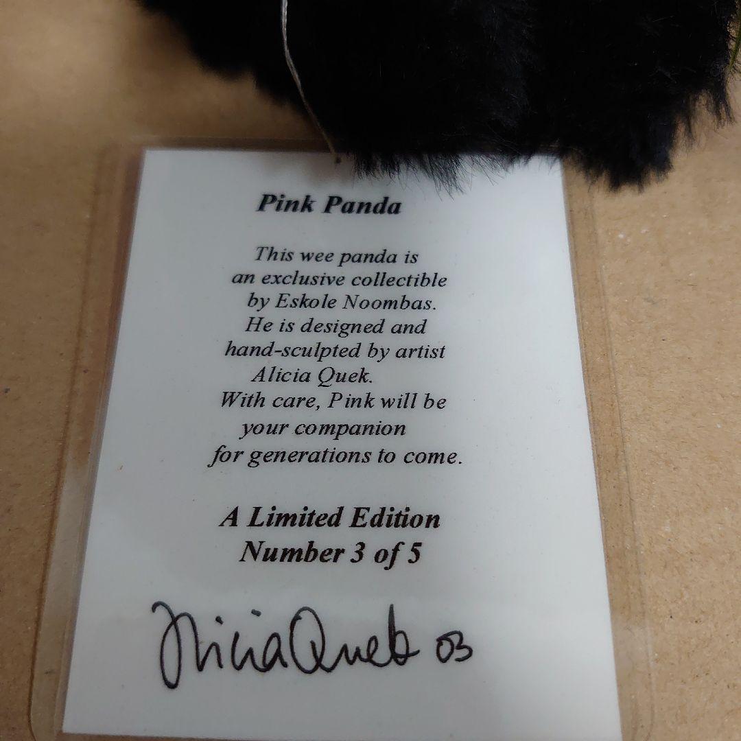 【製作者サイン色紙付き】テディベア パンダ 5体限定 エスコール ノンバス