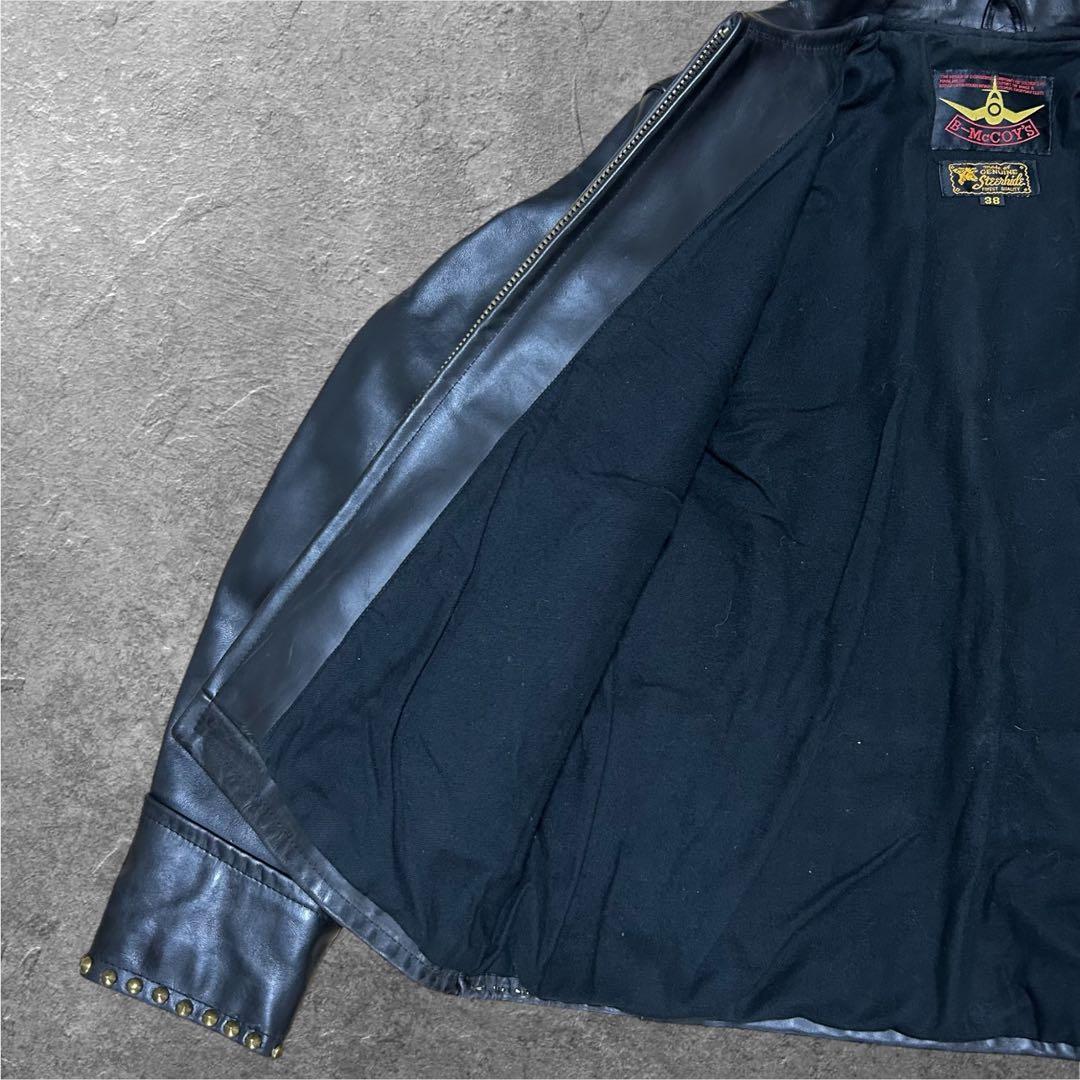 B-McCOY'S Steerhide シングルライダースジャケット 本革 牛革