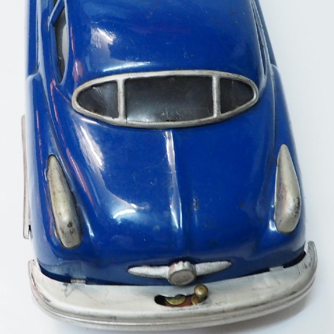 当時物【スーパービュイック青リペイント電動走行 動作不良】ブリキ自動車TIN箱無