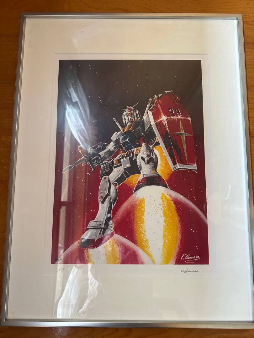 ファースト　ガンダム　リトグラフ　試刷りの為　世界で1枚　レア　大河原邦男　直筆