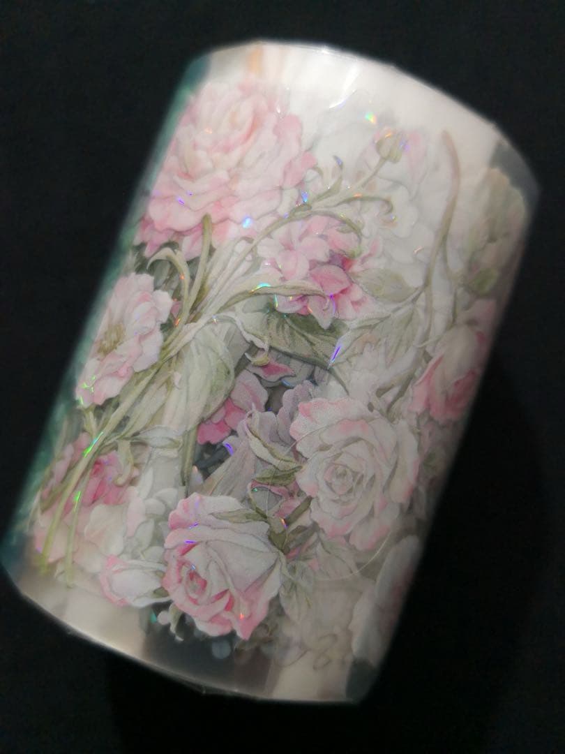 【8617】海外　マステ　3/5/巻売り　貝殻光マスキングテープ　お花系