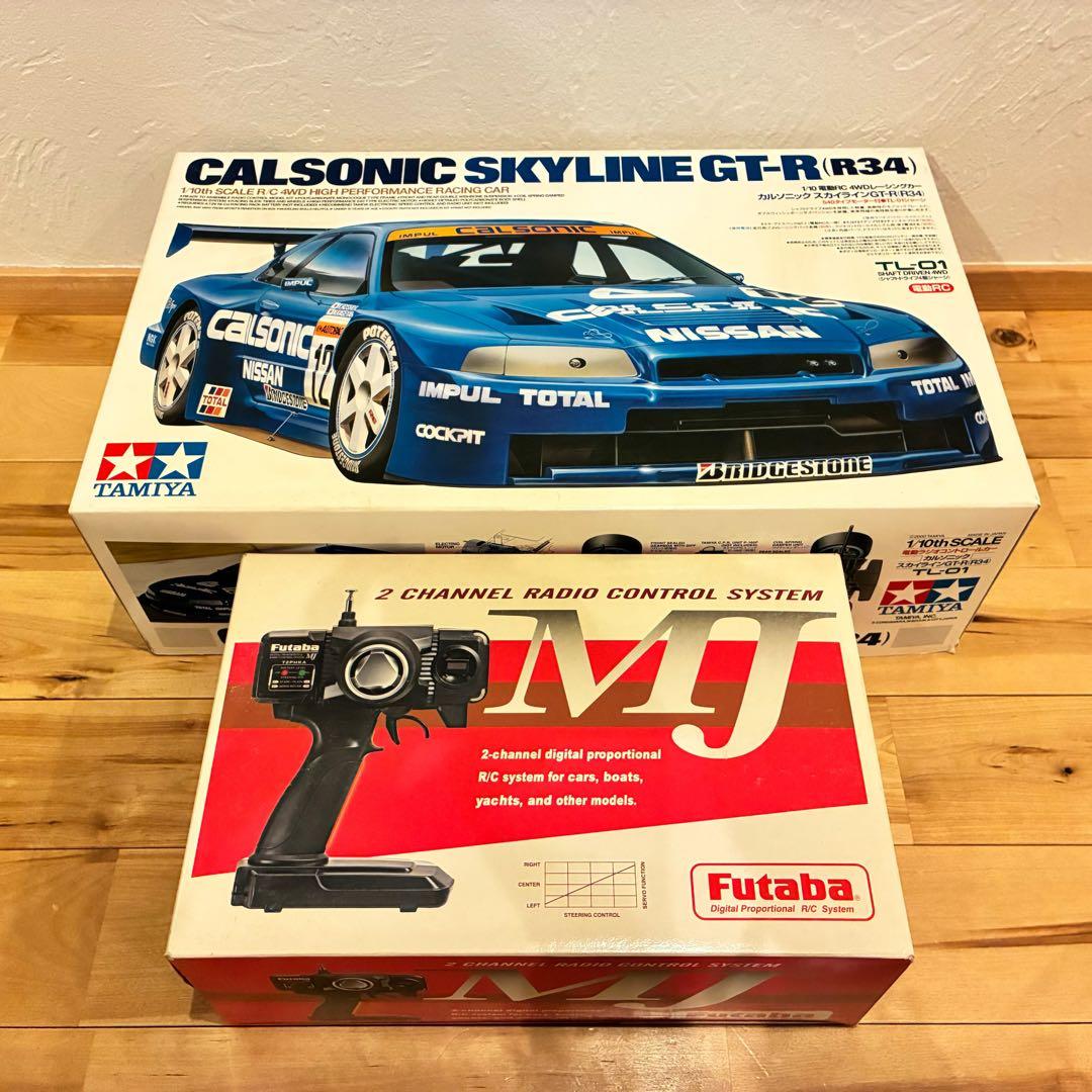TAMIYA 電動RC カルソニック スカイライン GT-R R34 送信機付き