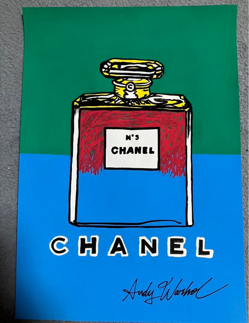 アンディウォーホル　4 水彩画　ブランドオマージュ