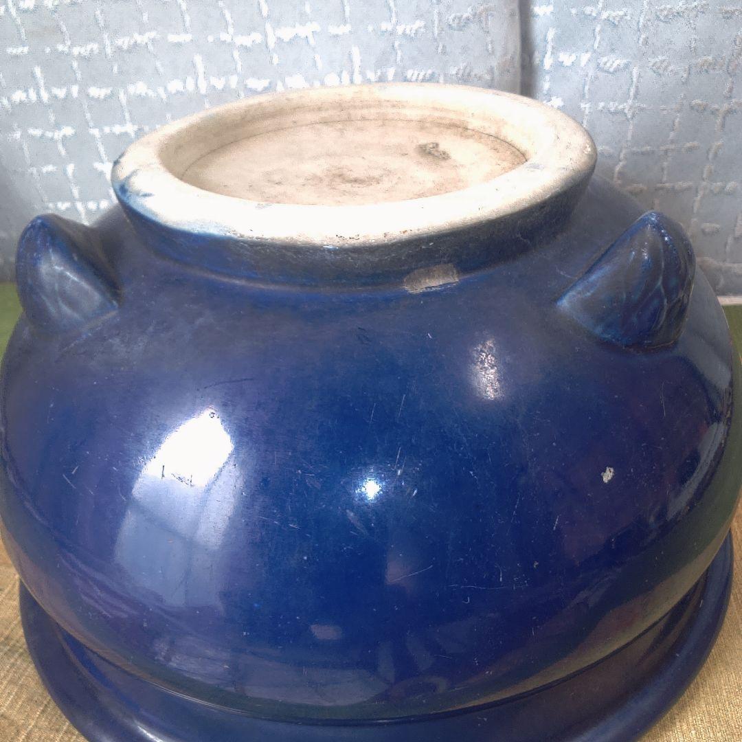 中国美術？ 香炉 中国 骨董 藍釉 青釉 瑠璃釉 伊万里？